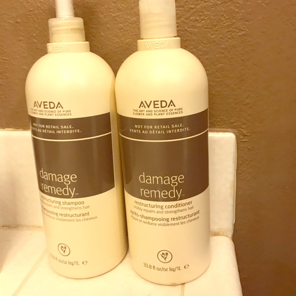 AVEDA Damage Remedy Shampoo & Conditioner Liters